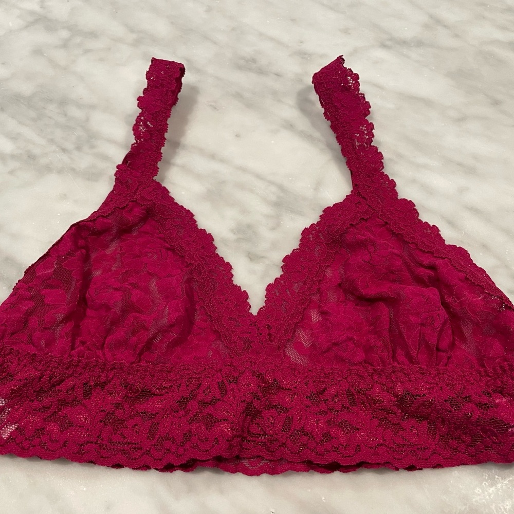 Like New Hanky Panky Garnet Lace Bralette Size M